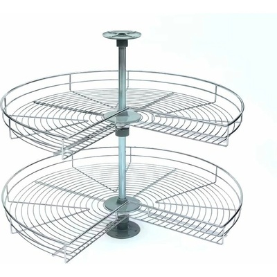 koš otočný CARUSEL Classic 3/4 750 mm 2-koš+tyč chrom – Zboží Dáma