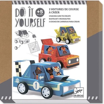 DJECO Творчески комплект Djeco - Направи си сам състезателни коли (DJ07932)
