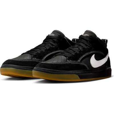 Nike SB React Leo black white black gum light brown