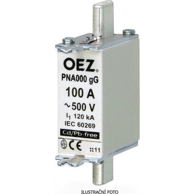 PNA000 25A gG Pojistková vložka AC 500V/DC 250V vel.000 OEZ:40481