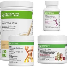 Herbalife ShapeWorks Quickstart buněčná výživa 4 složková Formule 1 koktejl 780 g Multivlákninový nápoj 204 g Multivitamin Complex 90 tablet Protein 240 g