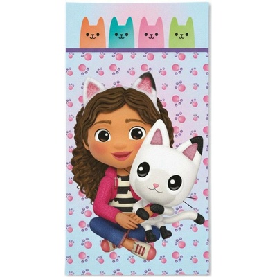 MLC osuška Gábinin kouzelný domek motiv Gábi a Pandy Paws 70 x 140 cm