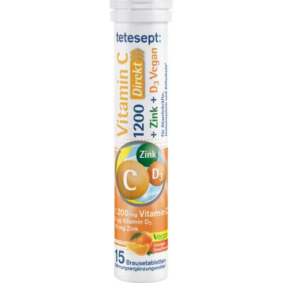 tetesept Vitamin C 1200 + D3 + Zink - 15 ефервесцентни таблетки