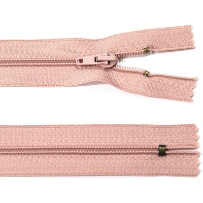 Spirálový zip no.3 nerozepínací 22cm - více barev color: 741 starorůžová