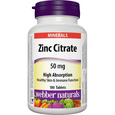 Webber Naturals Zinc Citrate 50 mg 180 tablet