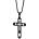 HARAHU Колие EM-34152 Cross - Черен KP34152