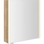 SAPHO Alix - Огледален шкаф с LED осветление 66x70x18 см, 2x врати, P/L, дъб Алабама AX166-0022 (AX166-0022)