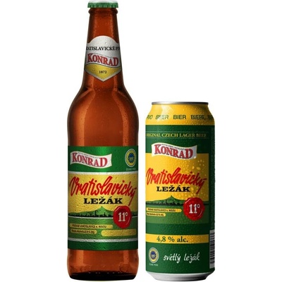 Konrad Vratislavice světlý ležák 11° 0,5 l (plech)