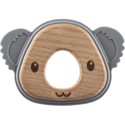 Zopa silikon dřevěné kousátko Koala Mustard Yellow
