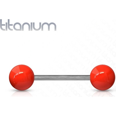 Šperky4U piercing do jazyka titan TIT1016-R