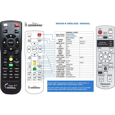 General Panasonic pt-lw80nt - дистанционно управление с лазерен указател (pt-lw80nt)