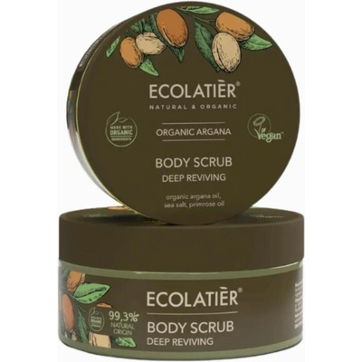 Ecolatier Herbatica tělový peeling hloubkově vyživující organic argana 300 g