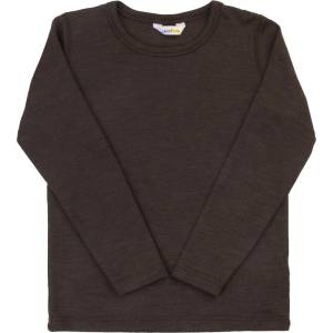 Joha Детски вълнен пуловер Joha Kid's Wool L/S Blouse Merino base layer - Dark Brown - размер 160 (704-6201-0218)