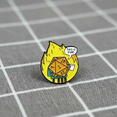 Pinarna D&D kostka “This is fine“ „To je v pohodě“