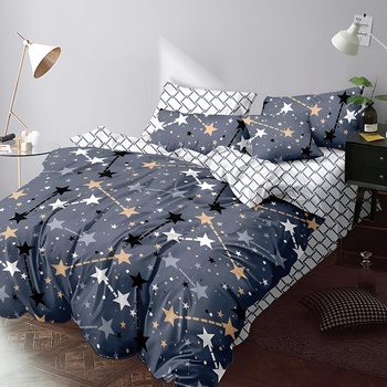 EmonaMall Двулицево спално бельо с ластик EmonaMall, 6 части - Модел S19071 (S19071-12000e)