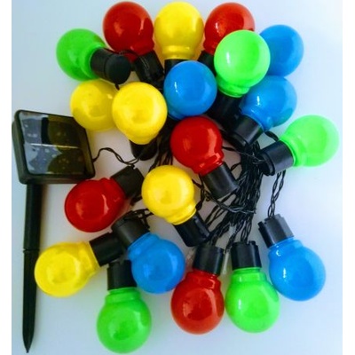 Соларни Градински Лампички 20бр. 5м - цветни (1164 old)