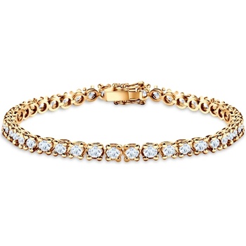 SAVICKI Тенис гривна Luminy 4, 5 мм: злато, бели сапфири