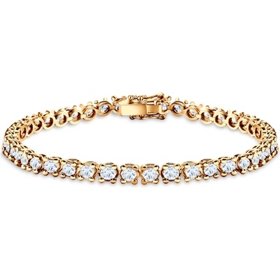 SAVICKI Тенис гривна Luminy 4, 5 мм: злато, бели сапфири