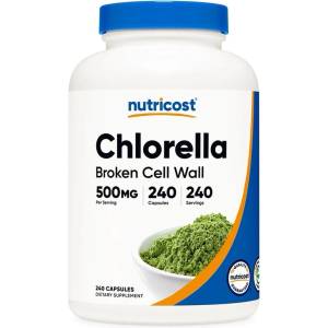 Nutricost Имунна и антиоксидантна защита - Хлорела, 500 mg х 240 капсули (93137 (015101) NC)