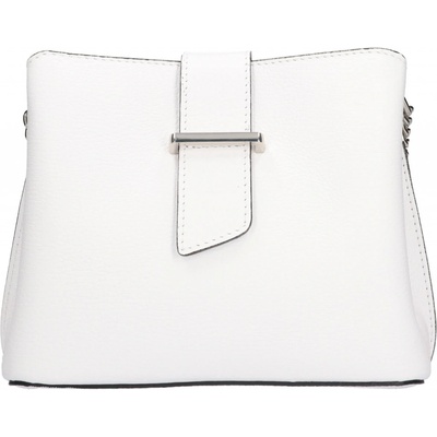 Dámská kožená crossbody kabelka Italia Maiko bílá