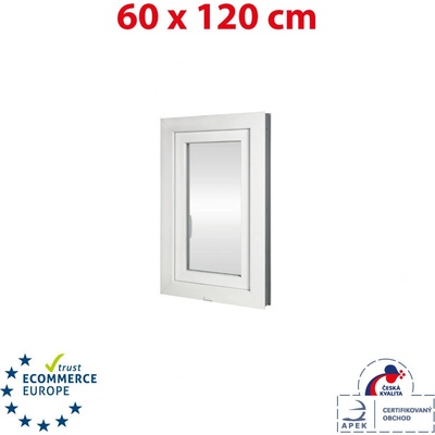 Okna Hned Plastové okno 600 x 1200 mm bílé otevíravé i sklopné levé