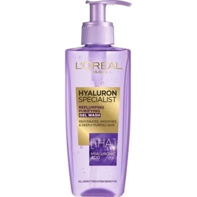 L'Oréal Hyaluron Specialist Replumping Purifying Gel Wash - Почистващ гел за лице с хиалуронова киселина 200мл