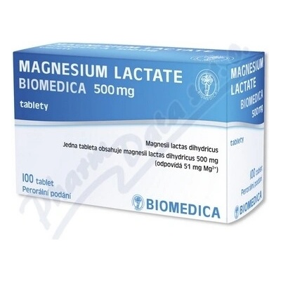 Magnesium lactate Biomedica 100×500 mg