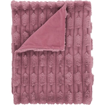 Bianca Розово одеяло от микроплюш 150x200 cm Carved Fur - Bianca (DS/57815/R/150200/PK)