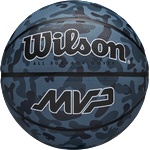Wilson Гумена баскетболна топка, размер 5, за открито/закрито - wilson mvp camo blue