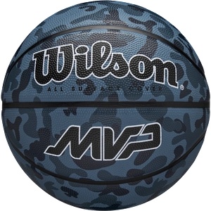 Wilson Гумена баскетболна топка, размер 5, за открито/закрито - wilson mvp camo blue