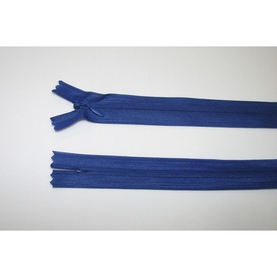 Zips krytý 3mm modrá sky nedeliteľný 18cm dederon