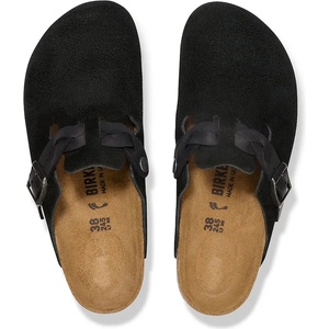 Birkenstock Велурени чехли Boston Braided