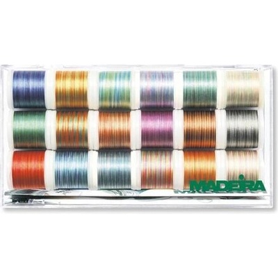 Vyšívací nitě PES Madeira Polyneon Multicolor box (18x200m)