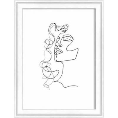 Obrazový rám, drevený, 13x18 cm, "Silhouette", biela