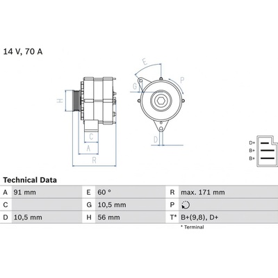 Generátor BOSCH 0 986 033 810 (0986033810)