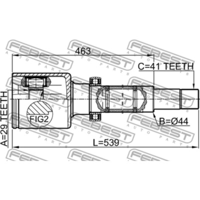 FEBEST Kloub poloosa pravý FORD TRANSIT 2.2TDCI 2011- 1727121 1727125 1793821 – Hledejceny.cz