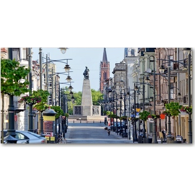 Fotoobraz sklenený na stenu do obývačky Lodž Poľsko 100x50 cm