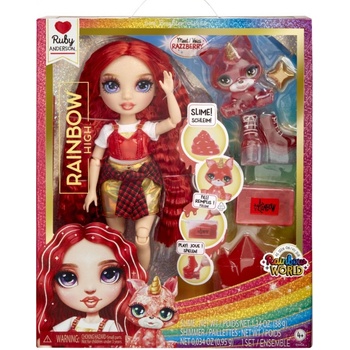 MGA Rainbow High Fashion Doll with Slime & Pet Ruby Anderson