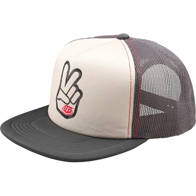 TROY LEE DESIGNS TRUCKER SNAPBACK PEACE OUT VINTAGE WHITE / CARBON