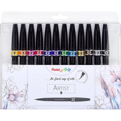 Pentel Brush Sign Pen SESF30C-12 12 farieb