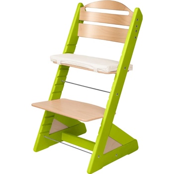 Jitro rostoucí židle Plus barevná Sv. zelená + přírodní