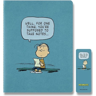Moleskine Sešit Cahier Peanuts B5 linkovaný modrý