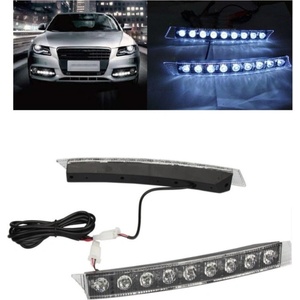 Комплект Извити За Броня Предни Мощни 9 Led Лед Диодни Дневни Светлини 12V 54W