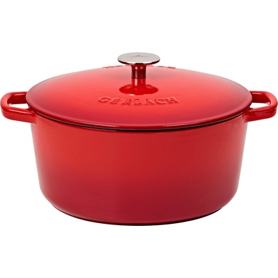 Gerlach Liatinový hrniec s pokrievkou NATUR 26 cm 5 l červený