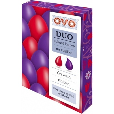 OVO Duo tekuté potravinářské barvivo červená a fialová 2 × 20 ml