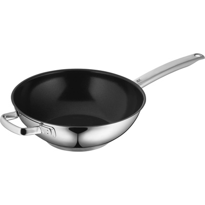 WMF Durado wok pan induction 28 cm, non-stick coating, suitable for all common types of stoves, oven-safe up to 260°C, wok stainless steel - 748486021