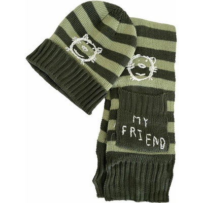 čiapka s šálom Bugga PD352 zelená