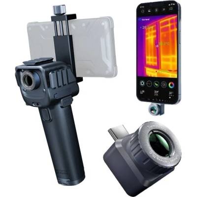 X2 термовизионен монокъл и термокамера за мобилен телефон 512x384, 870m, Android (X2 with handle android)