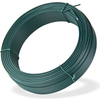DEMA Viazací drôt poplastovaný 2,0 mm, dĺžka 100 m, zelený