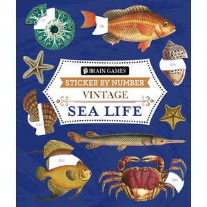 Brain Games - Sticker by Number - Vintage: Sea Life (28 Images to Sticker) | New Seasons, Brain Games (ISBN: 9781639382316)